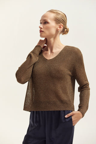 Jocelene Lurex Sweater Top