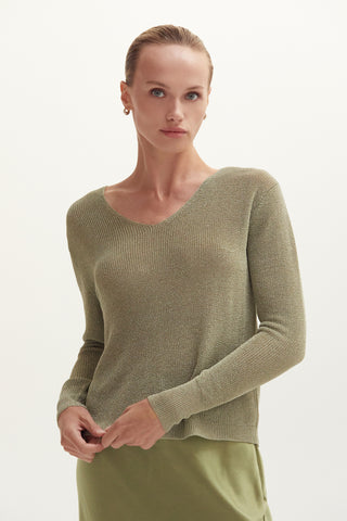 Jocelene Lurex Sweater Top
