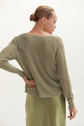 Jocelene Lurex Sweater Top