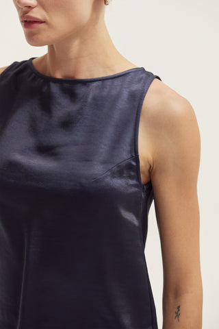 Dawn Crushed Satin Tank Top