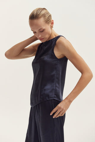 Dawn Crushed Satin Tank Top