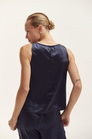 Dawn Crushed Satin Tank Top