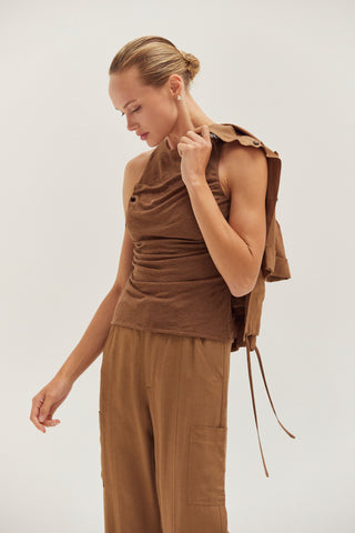 Liv Shirred Knit Tank Top