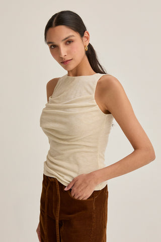 Liv Shirred Knit Tank Top