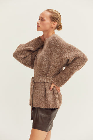 Carolina Belted Tunic Sweater