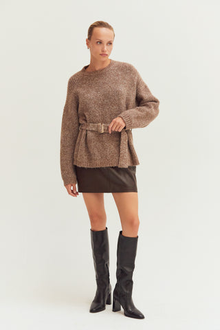 Carolina Belted Tunic Sweater