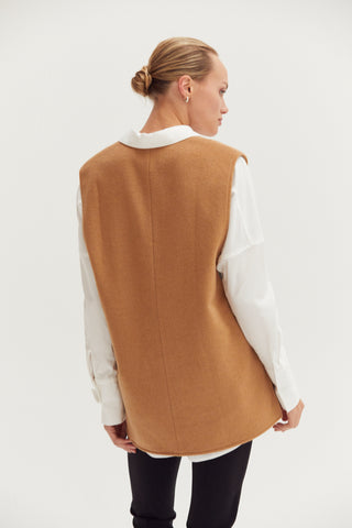 Tory Wool Blend Felt Vest