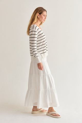 Daisy Tiered Tencel Maxi Skirt