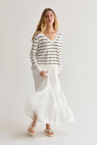 Daisy Tiered Tencel Maxi Skirt