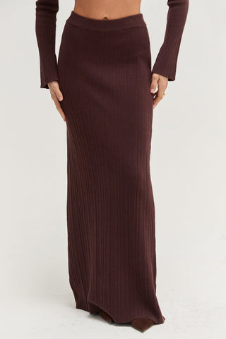 Jessie Ribbed Knit Maxi Skirt