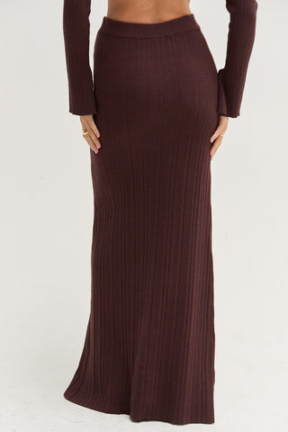 Jessie Ribbed Knit Maxi Skirt