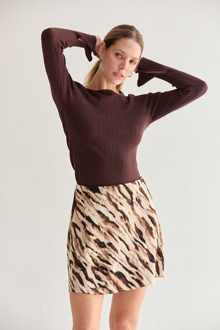 Kira Abstract Animal Print Mini Skirt