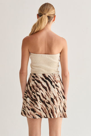 Kira Abstract Animal Print Mini Skirt