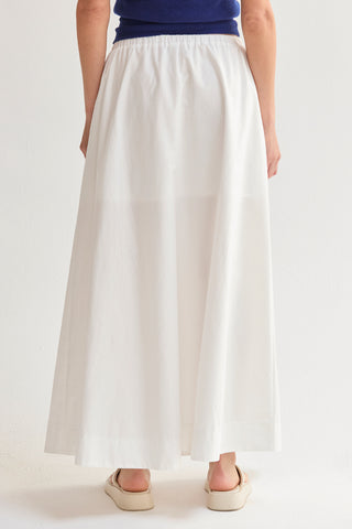Margo Gathered Poplin Maxi Skirt