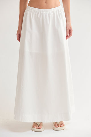 Margo Gathered Poplin Maxi Skirt