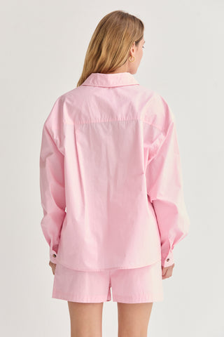 Lana Oversized Poplin Shirt Two Piece Set