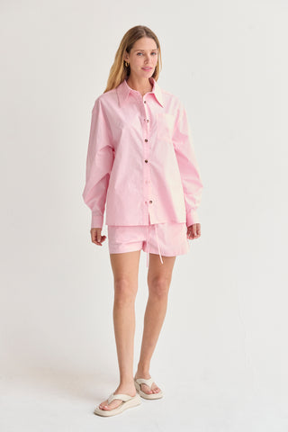 Lana Oversized Poplin Shirt Two Piece Set