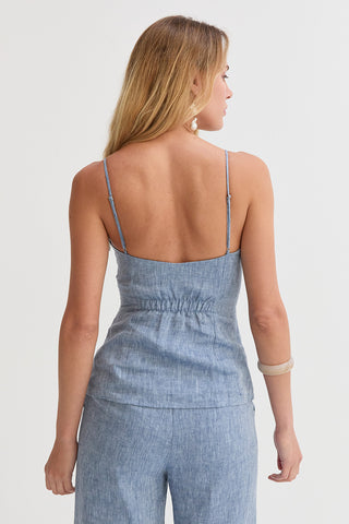 Helen Sleeveless Linen Top