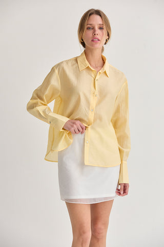 Nadia Crinkled Tencel Button Up Shirt