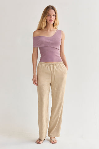 Micah One Shoulder Knit Top