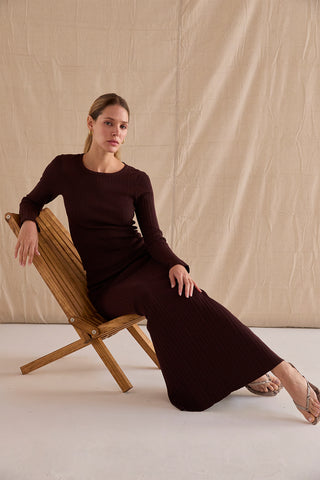 Jessie Ribbed Knit Maxi Skirt