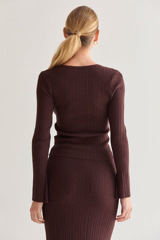 Drea Ribbed Crewneck Knit Top