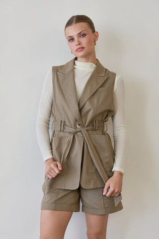 Jane High Waisted Trouser Shorts