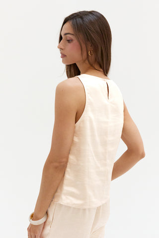 Dawn Satin Sleeveless Top