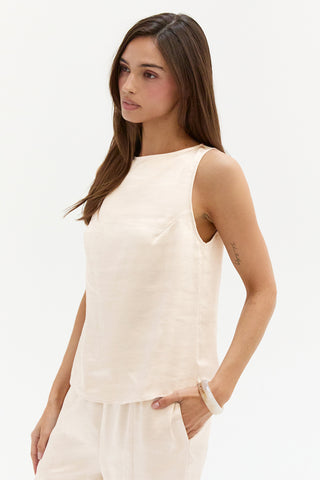 Dawn Satin Sleeveless Top