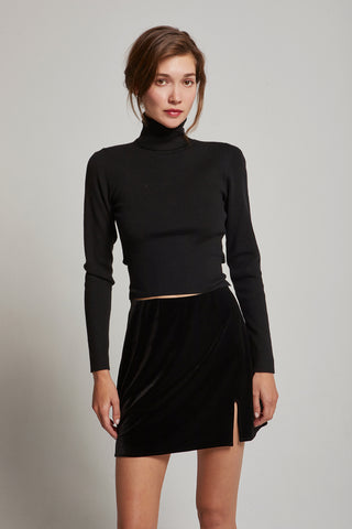 Nadia Turtleneck Tie Back Knit Top