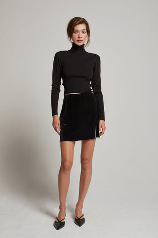 Nadia Turtleneck Tie Back Knit Top