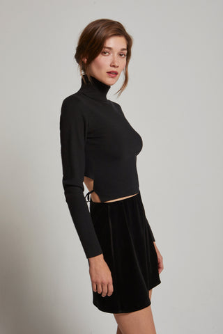 Nadia Turtleneck Tie Back Knit Top