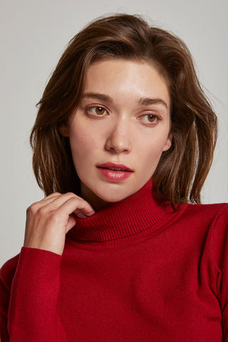 Nadia Turtleneck Tie Back Knit Top
