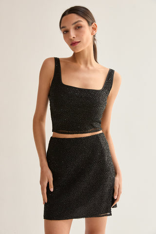 Roxanna Beaded Crop Top