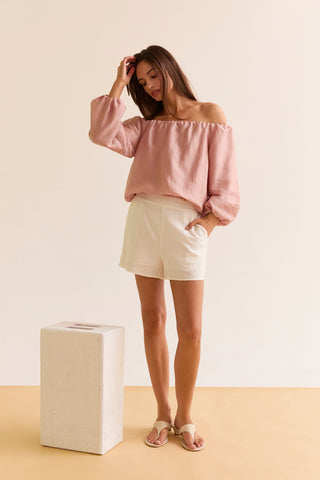 Liana Off Shoulder Crinkle Blouse