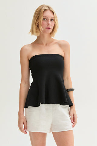 Bella Jacquard Knit Peplum Top