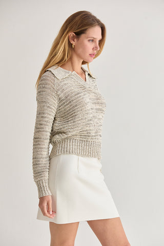 Dess Marled Polo Sweater