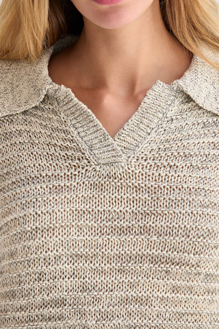 Dess Marled Polo Sweater