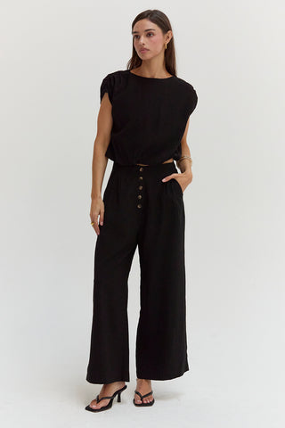 Samara High Waisted Wide Leg Culotte Pants