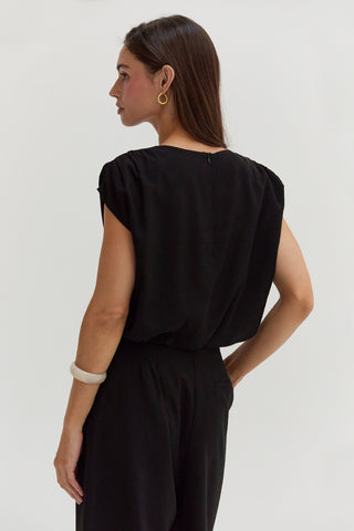 Samara Cap Sleeve Bubble Hem Top