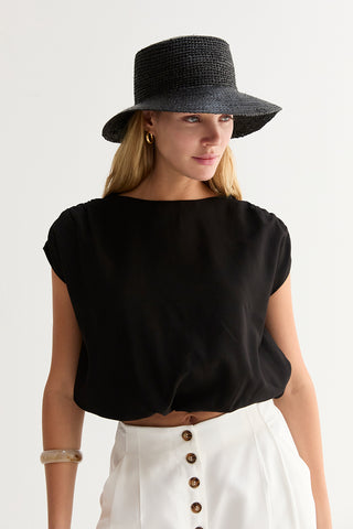 Samara Cap Sleeve Bubble Hem Top