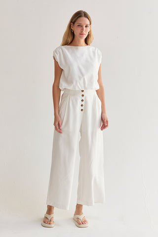 Samara Cap Sleeve Bubble Hem Top