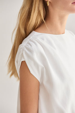 Samara Cap Sleeve Bubble Hem Top