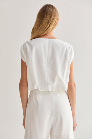 Samara Cap Sleeve Bubble Hem Top