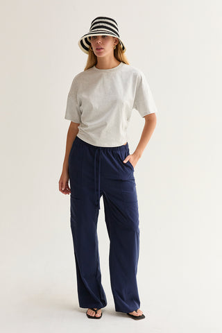 Suzy Semi Cropped Ruched Knit Top