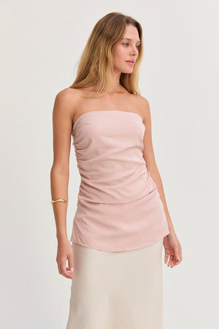 Londyn Lyocell Ruched Tube Top