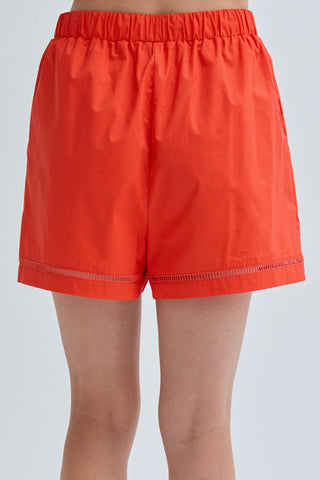 Reese Poplin Lattice Trim Shorts