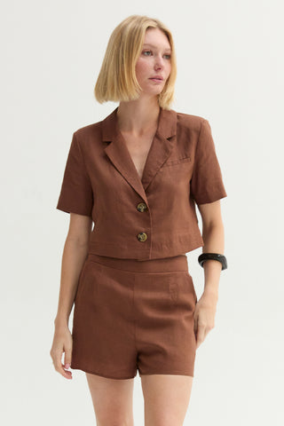 Isla Easy Wear Linen Blend Shorts