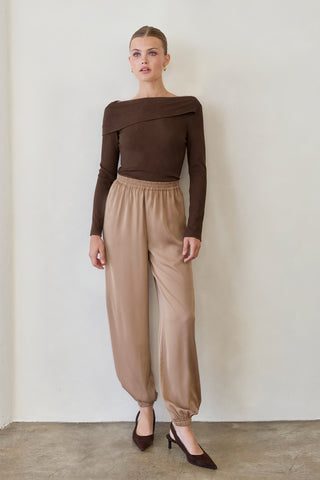 Lucy One Shoulder Long Sleeve Knit Top