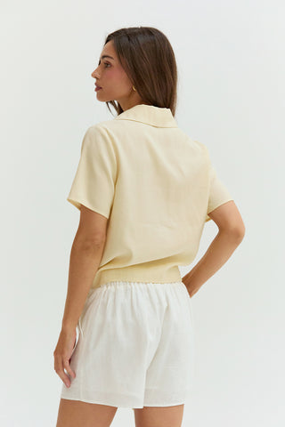 Anna Front Tie Short Sleeve Blouse